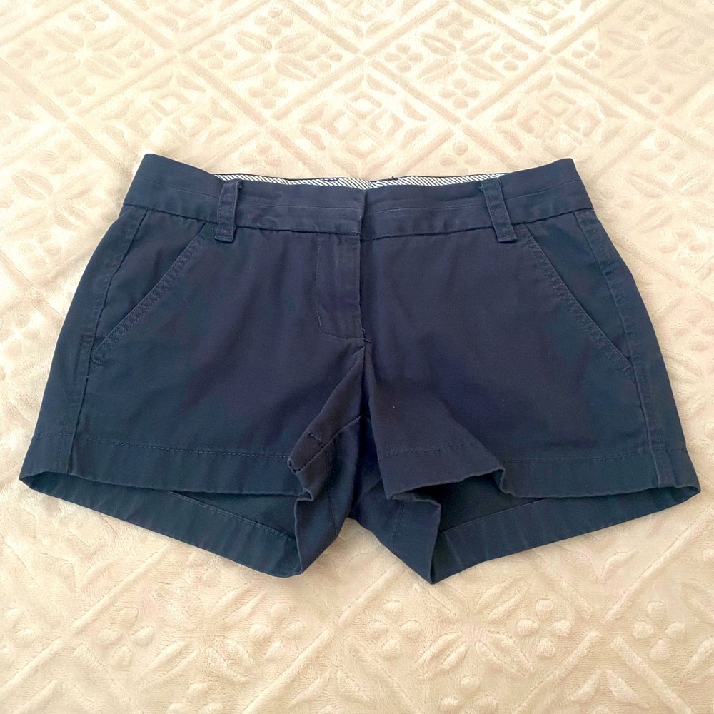 J Crew Navy Blue Chino shorts, 00
